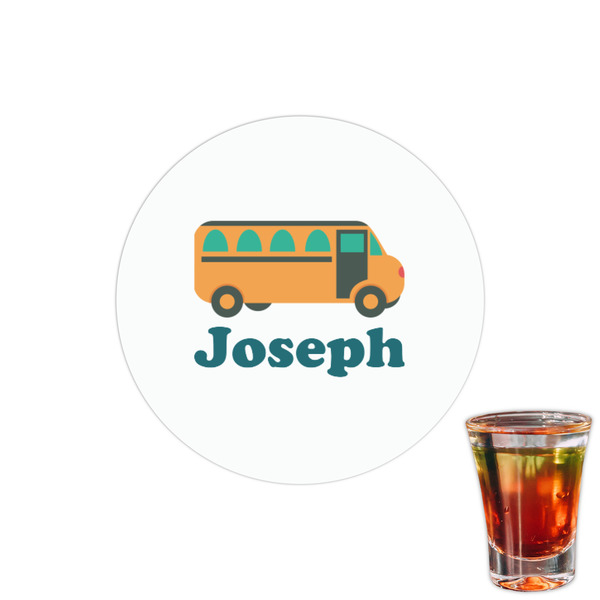 Custom School Bus Printed Drink Topper - 1.5" (Personalized)