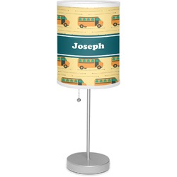 School Bus 7" Drum Lamp with Shade Linen (Personalized)