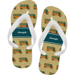 School Bus Flip Flops - XSmall (Personalized)