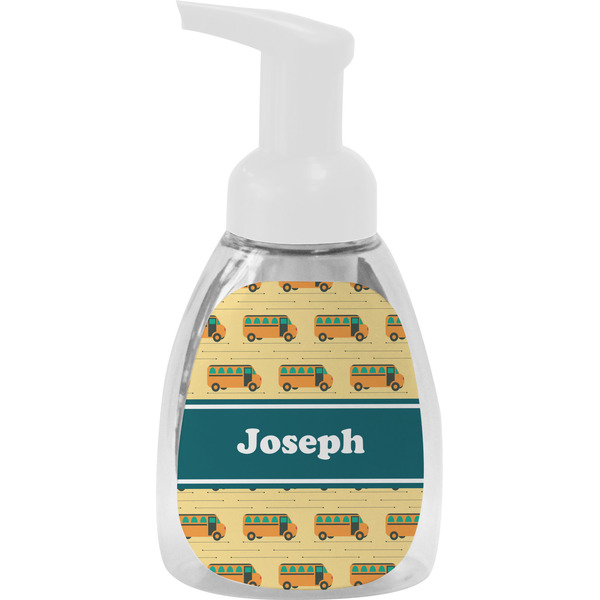 Custom School Bus Foam Soap Bottle - White (Personalized)