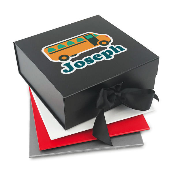 Custom School Bus Gift Box with Magnetic Lid (Personalized)