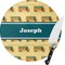 School Bus Glass Cutting Board (Personalized)