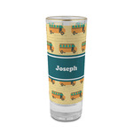 School Bus 2 oz Shot Glass - Glass with Gold Rim (Personalized)