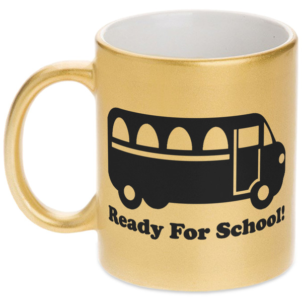 Custom School Bus Metallic Mug (Personalized)