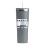 School Bus RTIC Everyday Tumbler with Straw - 28oz - Grey - Single-Sided (Personalized)