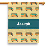 School Bus 28" House Flag (Personalized)