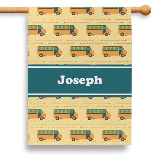 Custom School Bus 28" House Flag (Personalized)