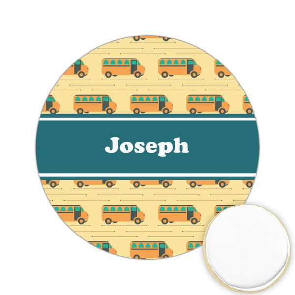 Custom School Bus Printed Cookie Topper - 2.15" (Personalized)