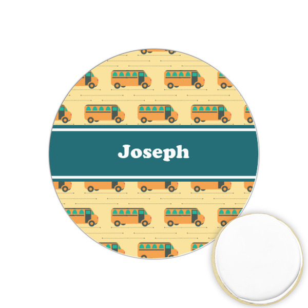 Custom School Bus Printed Cookie Topper - 1.25" (Personalized)