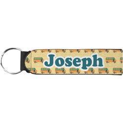 School Bus Neoprene Keychain Fob (Personalized)