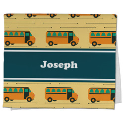 School Bus Kitchen Towel - Poly Cotton w/ Name or Text