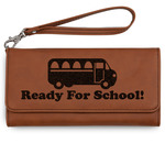 School Bus Ladies Leatherette Wallet - Laser Engraved - Rawhide (Personalized)
