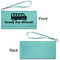 School Bus Ladies Wallets - Faux Leather - Teal - Front & Back View