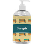 School Bus Plastic Soap / Lotion Dispenser (16 oz - Large - White) (Personalized)