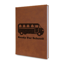 School Bus Leather Sketchbook - Small - Double Sided (Personalized)