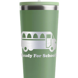 School Bus RTIC Everyday Tumbler with Straw - 28oz - Light Green - Double-Sided (Personalized)