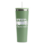 School Bus RTIC Everyday Tumbler with Straw - 28oz - Light Green - Single-Sided (Personalized)