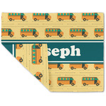 School Bus Double-Sided Linen Placemat - Single w/ Name or Text