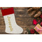 School Bus Linen Stocking w/Red Cuff - Flat Lay (LIFESTYLE)