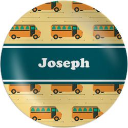 School Bus Melamine Plate (Personalized)