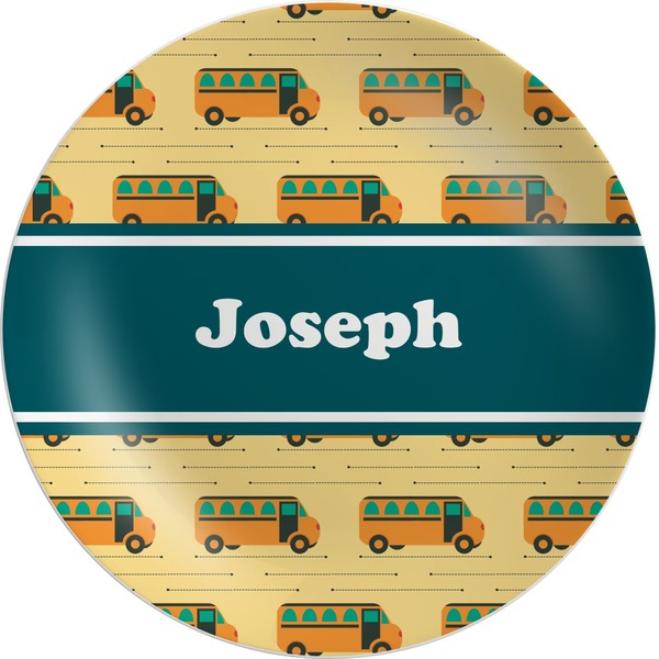 Custom School Bus Melamine Plate (Personalized)