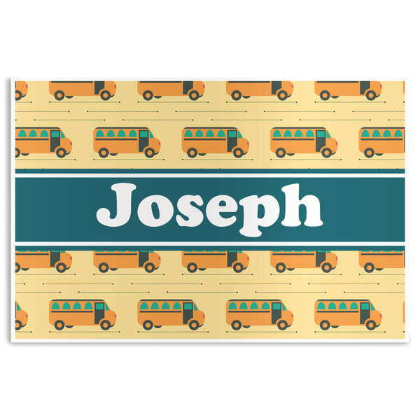 Custom School Bus Disposable Paper Placemats (Personalized)