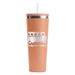 School Bus RTIC Everyday Tumbler with Straw - 28oz - Peach - Double-Sided (Personalized)