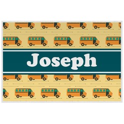 School Bus Laminated Placemat w/ Name or Text