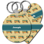 School Bus Plastic Keychain (Personalized)