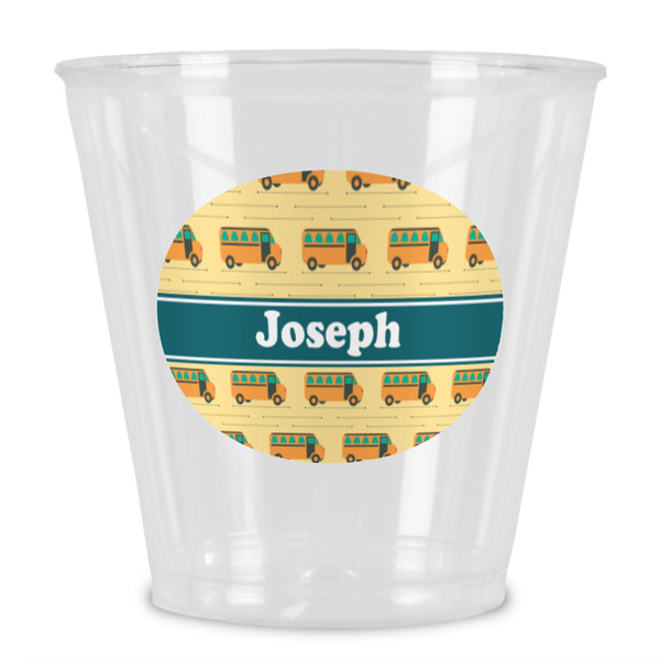 Custom School Bus Plastic Shot Glass (Personalized)