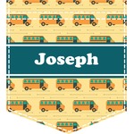School Bus Iron On Faux Pocket (Personalized)