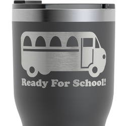 School Bus RTIC Tumbler - Black - Engraved Front & Back (Personalized)