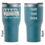 School Bus RTIC Tumbler - Dark Teal - Laser Engraved - Double-Sided (Personalized)