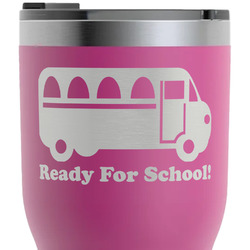 School Bus RTIC Tumbler - Magenta - Laser Engraved - Single-Sided (Personalized)