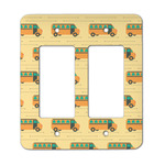 School Bus Rocker Style Light Switch Cover - Two Switch