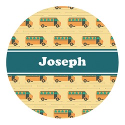 School Bus Round Decal - XLarge (Personalized)