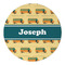 School Bus Round Paper Coaster - Approval