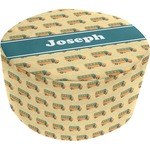 School Bus Round Pouf Ottoman (Personalized)