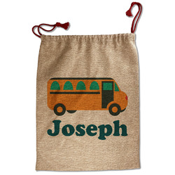 School Bus Santa Sack - Front (Personalized)