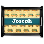 School Bus Black Wooden Tray - Large (Personalized)