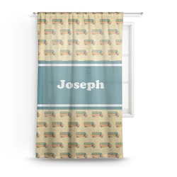 School Bus Sheer Curtain (Personalized)