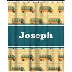 School Bus Extra Long Shower Curtain - 70"x84" (Personalized)