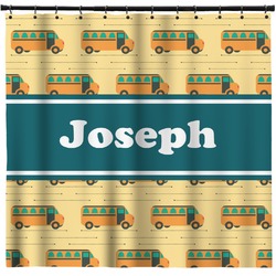 School Bus Shower Curtain - 71" x 74" (Personalized)
