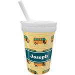 School Bus Sippy Cup with Straw (Personalized)