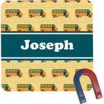 School Bus Square Fridge Magnet (Personalized)