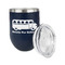 School Bus Stainless Wine Tumblers - Navy - Double Sided - Alt View