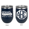 School Bus Stainless Wine Tumblers - Navy - Double Sided - Approval