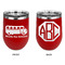 School Bus Stainless Wine Tumblers - Red - Double Sided - Approval