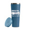 School Bus Steel Blue RTIC Everyday Tumbler - 28 oz. - Lid Off