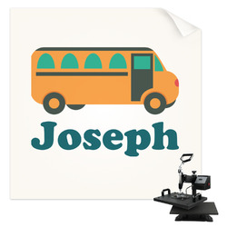 School Bus Sublimation Transfer - Shirt Back / Men (Personalized)